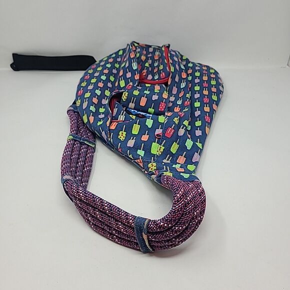 KAVU Crossbody Backpack Sling Rope Blue Multicolor Popsicle Ice Cream Print - Picture 7 of 10